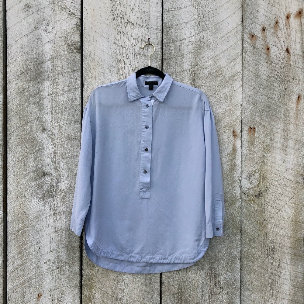 J. Crew | blue lightweight oversized shirt